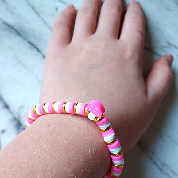 Pink mushroom bracelet - Picture 4 of 4